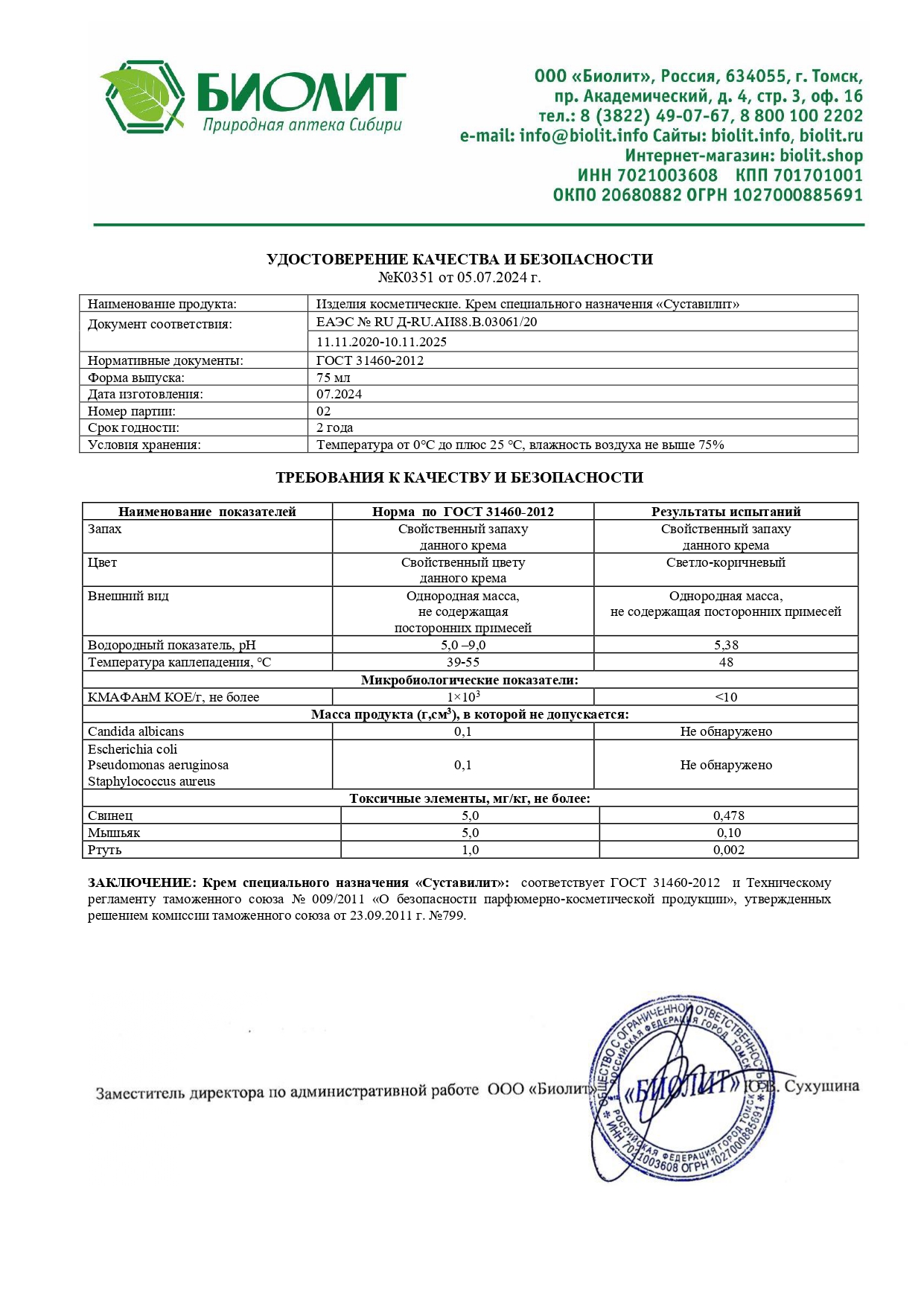 Паспорт №072024